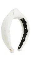 Lele Sadoughi Knotted Eyelet Headband Ivory