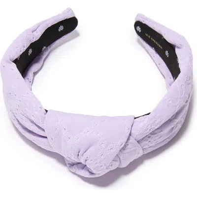 Lele Sadoughi Knotted Eyelet Headband In Purple