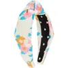 Lele Sadoughi Knotted Floral Bouquet Embroidered Headband In Multi