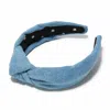 Lele Sadoughi Denim Knotted Headband Light Denim In Blue