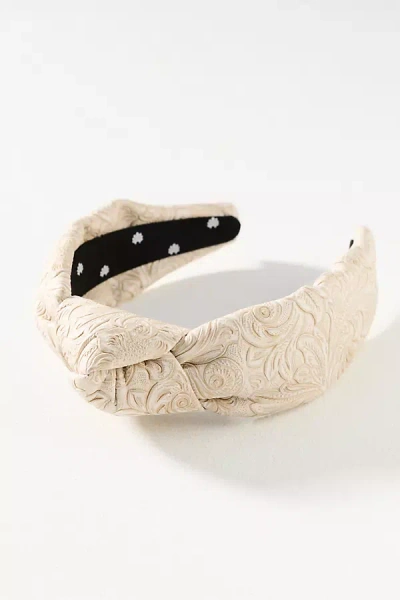Lele Sadoughi Knotted Headband In Neutral