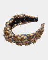 Lele Sadoughi Knotted Leopard Embellished Headband In Leopard