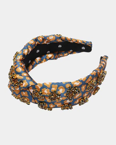 Lele Sadoughi Knotted Leopard Embellished Headband
