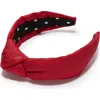 Lele Sadoughi Knotted Moire Headband In Red