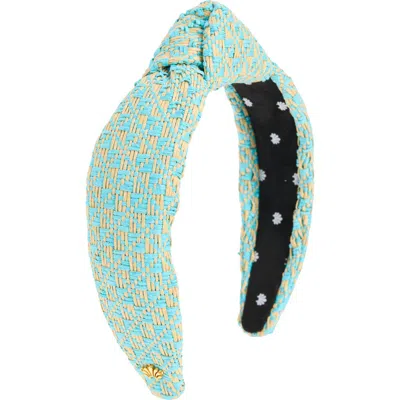 Lele Sadoughi Knotted Raffia Headband In Green