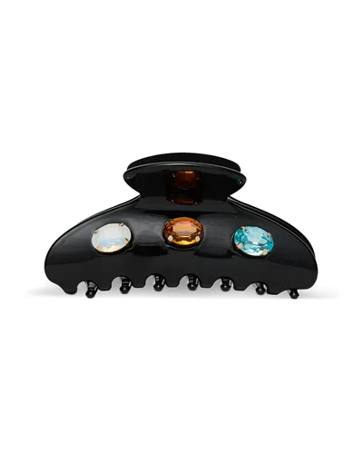 Lele Sadoughi Large Crystal Decor Claw Clip In Black