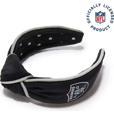 Lele Sadoughi Las Vegas Raiders Embroidered Knotted Headband In Burgundy