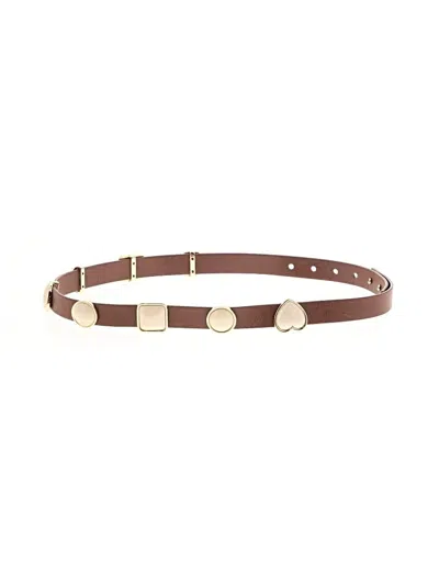 Pre-owned Lele Sadoughi Leather Belt In Brown