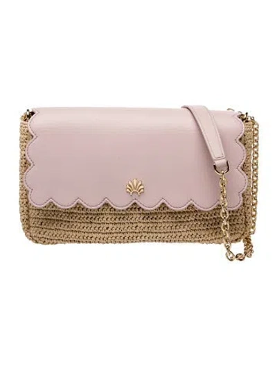 Pre-owned Lele Sadoughi Leather Clutch In Neutral