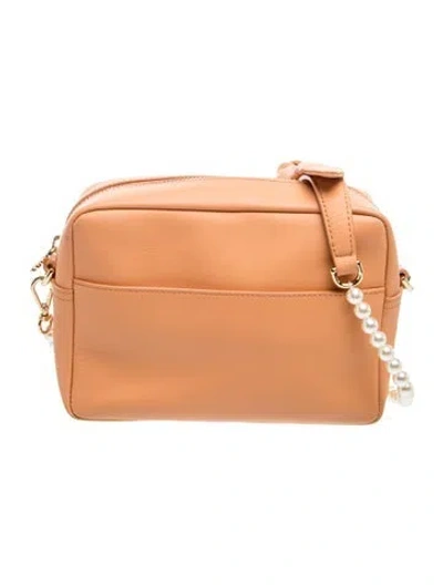 Pre-owned Lele Sadoughi Leather Crossbody Bag In Orange