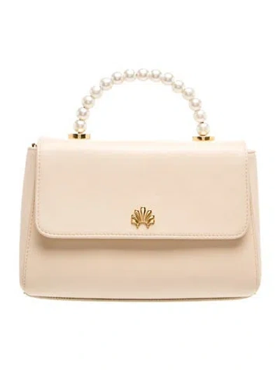 Pre-owned Lele Sadoughi Leather Top Handle Bag In Neutral