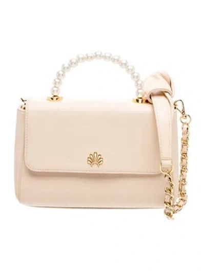 Pre-owned Lele Sadoughi Leather Top Handle Bag In Neutral