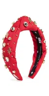 Lele Sadoughi Lele X Houston Rockets Embellished Headband Fire Engine Red 600 In Fire Engine Red 600