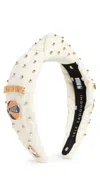 Lele Sadoughi Lele X New York Knicks Embellished Headband Ivory 100 In Ivory 100