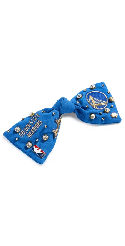 Lele Sadoughi Lele X San Francisco Golden State Warriors Bow Navy 400