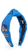 Lele Sadoughi Lele X San Francisco Gsw Embroidered Headband Navy 400 In Navy 400