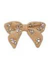 Lele Sadoughi Libby Candy Crystal Raffia Bow In Natural