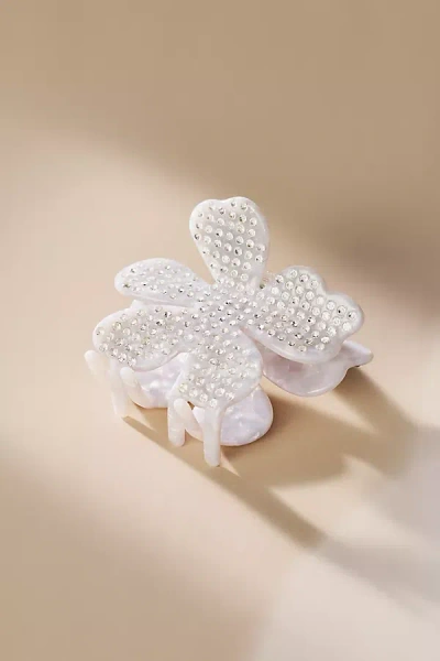 Lele Sadoughi Lily Crystal Hair Claw Clip In White