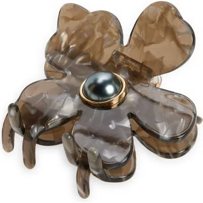 Lele Sadoughi Lily Imitation Pearl Claw Clip In Abalone