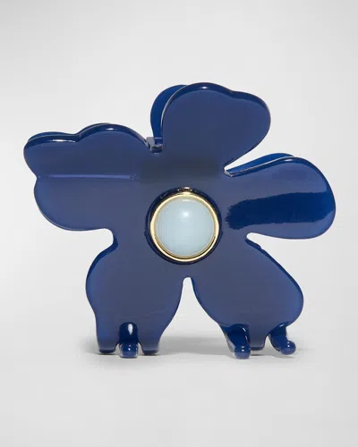 Lele Sadoughi Lily Pearly Claw Clip In Blue