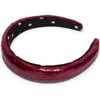 Lele Sadoughi Charlotte Liquid Velvet Headband In Red