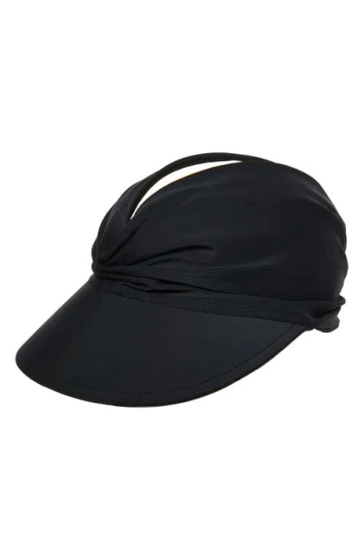 Lele Sadoughi Lisa Ruched Visor In Black