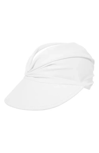 Lele Sadoughi Lisa Ruched Visor In White