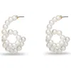 Lele Sadoughi Loop De Loop Hoop Earrings In White