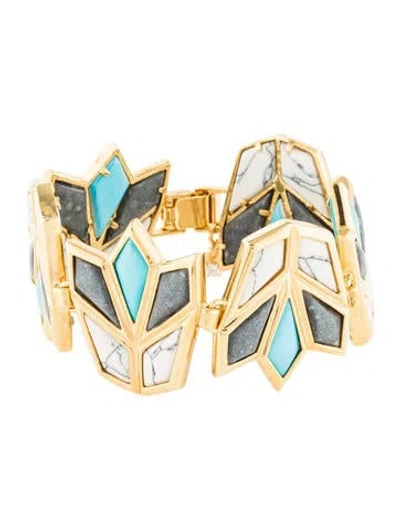 Pre-owned Lele Sadoughi Lotus Bracelet In Multi
