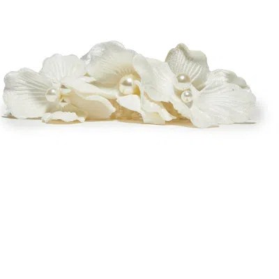 Lele Sadoughi Magnolia Claw Clip In White