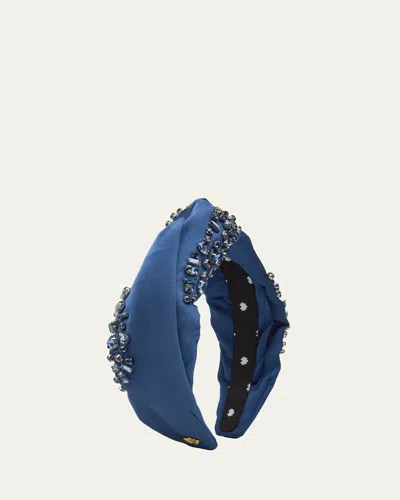 Lele Sadoughi Marlene Jeweled Headband In Blue