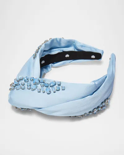 Lele Sadoughi Marlene March Aquamarine Jeweled Birthstone Headband In March Aquamarine 400