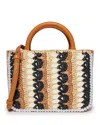 Lele Sadoughi Maya Raffia Mini Tote In Neutral Night