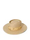 Lele Sadoughi Michelle Disco Swirl Hat In Gold