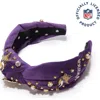 Lele Sadoughi Minnesota Vikings Embellished Knotted Headband In Purple