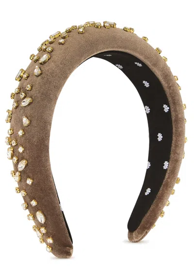 Lele Sadoughi Mixed Shape Padded Headband In Brown