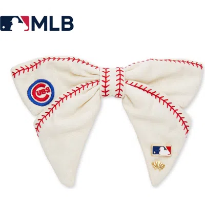 Lele Sadoughi Mlb Chicago Cubs Bow Barrette In White
