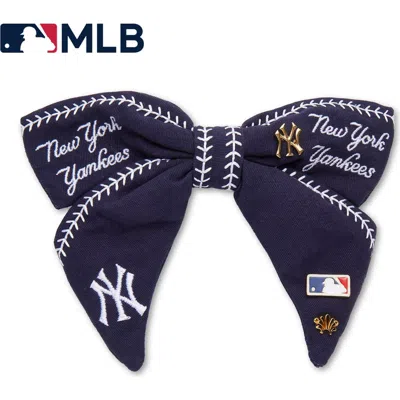 Lele Sadoughi Mlb Ny Yankees Bow Barrette In Blue