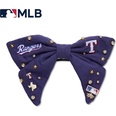 Lele Sadoughi Mlb Texas Rangers Bow Barrette In Blue