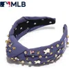 Lele Sadoughi Mlb Texas Rangers Embellished Headband In Purple