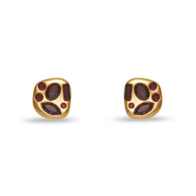 Lele Sadoughi Molten Button Earrings In Gold