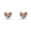 Lele Sadoughi Molten Heart Button Earrings In Gold