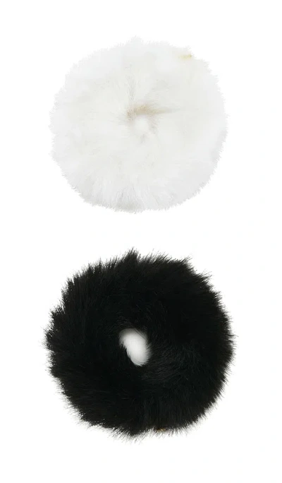 Lele Sadoughi Mountain Scrunchie Set In Black