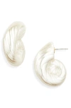 Lele Sadoughi Nautilus Earrings In Pearl