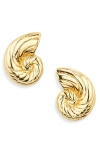 Lele Sadoughi Nautilus Shell Stud Earrings In Gold