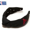 Lele Sadoughi Nba Chicago Bulls Embroidered Headband In Black
