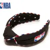 Lele Sadoughi Nba Embroidered Headband In Black