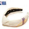 Lele Sadoughi Nba La Lakers Embroidered Headband In Nude