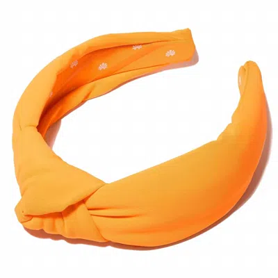 Lele Sadoughi Neoprene Knotted Headband In Tangerine In Orange