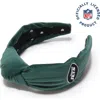 Lele Sadoughi New York Jets Embroidered Knotted Headband In Gold